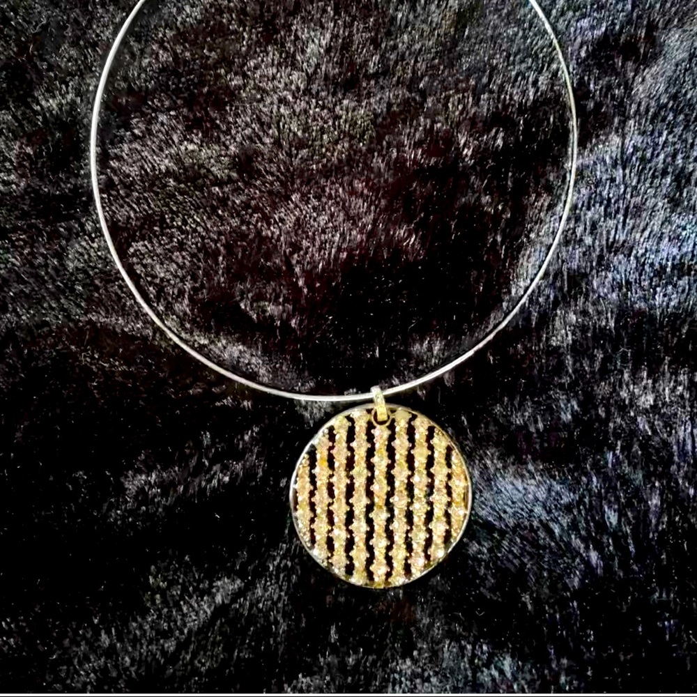 Rhinestone & silver necklace